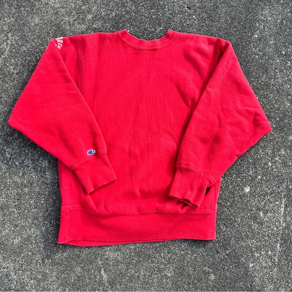 Vintage Red Champion Reverse Weave Crewneck Sweatshirt Rehoboth Beach Medium - Picture 5 of 5